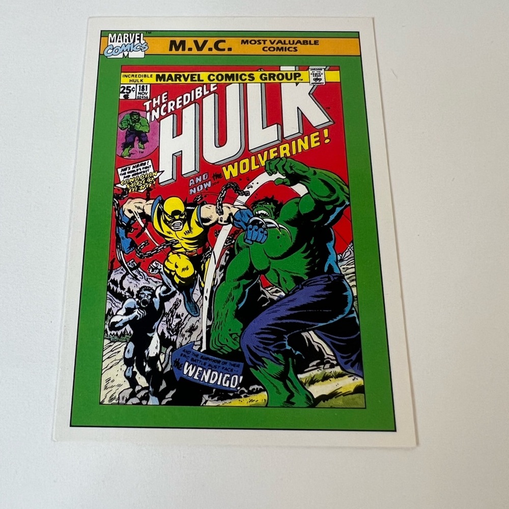 1990 Marvel Universe Series 1 #134 HULK #181 w/ Wolverine Most Valuable Comics